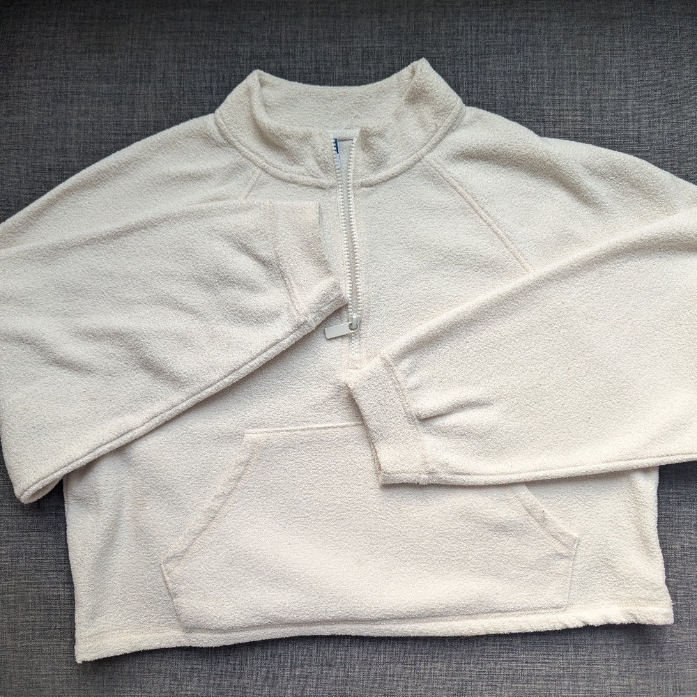 Old Navy Cream Fleece Zip-Up